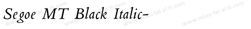 Segoe MT Black Italic字体转换